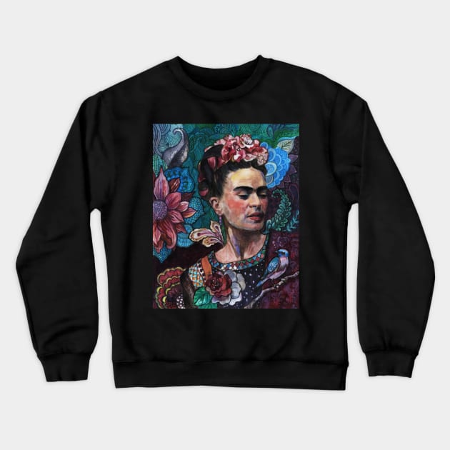 Frida Kahlo Portrait - 1 Crewneck Sweatshirt by FanitsaArt